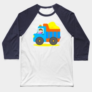 Dump Truck on Construction Site Baseball T-Shirt